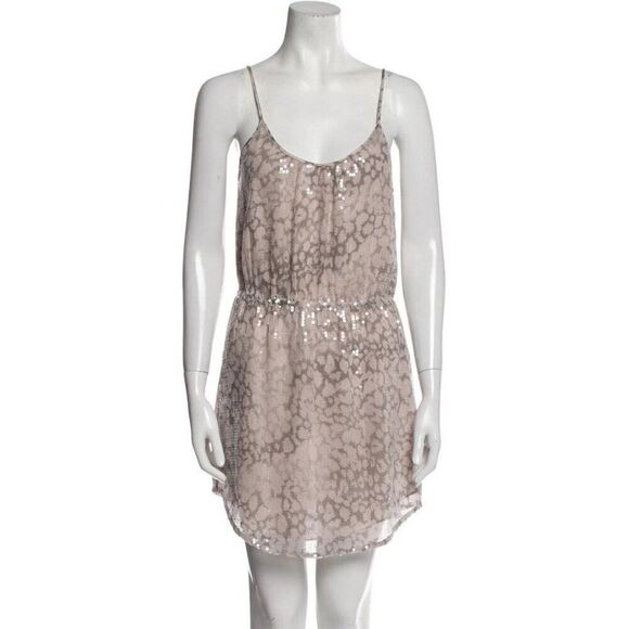 Rebecca Taylor Dresses & Skirts - Rebecca Taylor Nude Leopard Print Mini Dress Size 6 — Date Night Party